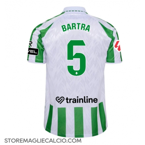 Real Betis Marc Bartra #5 Maglia Gara Casa Repliche 2024-25 Maniche Corte Real Betis Marc Bartra #5 Maglia Gara Casa Repliche 2024-25 Maniche Corte